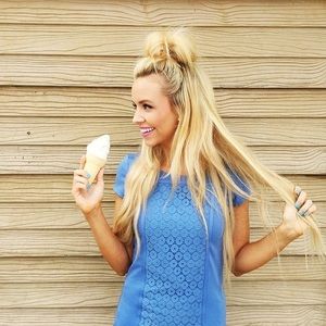 Blue Summer Dress Lace